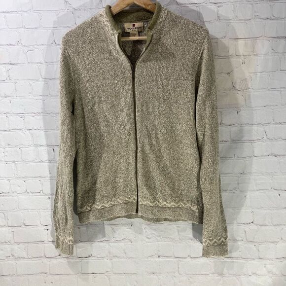 Woolrich khaki heather full zip jacket - Picture 1 of 6